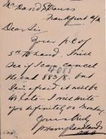 England - 1/2 P. Ganzsachenkarte + Zusatz London - Frankfurt a/M 1894