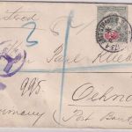 England - 2 1/2+2 P. Edward VII. Einschreibebrief East Strand - Oehna 1906