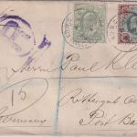 England - 4+ 1/2 P. Edward VII. Einschreibebrief East Strand - Oehna 1906