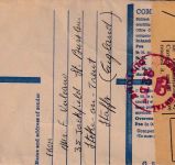 England - 3 Sh.4P. Einschreibeganzsache + Zusatz Stoke-on-Trent - Fellbach 1969