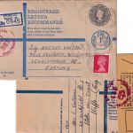 England - 3 Sh.4P. Einschreibeganzsache + Zusatz Stoke-on-Trent - Fellbach 1969