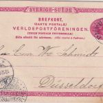 Schweden - 10 Ö. Ganszachenkarte PKXP No.81D(Göteborg) - Düsseldorf 1902