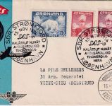 Grönland - SAS Erstflug n. Los Angeles Zuleitung Stromfjord 1954 n. Belgien