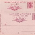 Italien - 7 1/2 C. Umberto I. Ganzsache/Doppelkarte (1890) ungebraucht