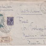 Italien - 185 L. Präsdentenflug u.a. Einschreibebrief Meran - Berlin 1961