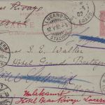 Frankreich - 10 C. Ganzsachenkarte n. ITALIEN 1902 Weiterleitung SCHWEIZ