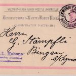 Österreich/Levante - 20 Pa./5 Kr. Ganzsachenkarte Jerusalem - Bingen 1900