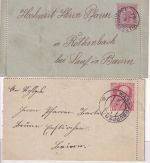 Österreich - Wassersuppen 1903/1910 versch. K1 2 Ganzsachen-Kartenbriefe