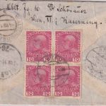 Österreich - 10 H. F.-Joseph 4er-Block Eilbrief (Rohrpost) Wien - Graz 1916