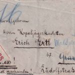 Österreich - 10 H. F.-Joseph 4er-Block Eilbrief (Rohrpost) Wien - Graz 1916