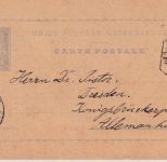 Portugal - 20 R. Carlos I. Ganzsachenkarte Lisboa Central - Dresden 1896