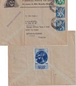 Belgien - 2x25+50 C. Befreiung illustr. Firmenbrief Brüssel 1952