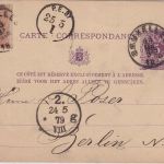 Belgien - 5 C. Ziffer Ganzsachenkarte + Zusatz Brüssel - Berlin 1879