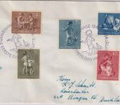 Niederlande - Voor het Kind 1954 Satz/Schmuck-FDC s'Gravenhage 15.11.1954