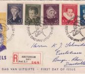 Niederlande - Voor het Kind 1956 Satz Einschreibebrief/FDC Amsterdam 12.11.1956