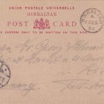 Gibraltar - 10 C. Victoria Ganzsachenkarte n. Kiel 1895 Abs. SMS Stein !