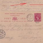 Gibraltar - 10 C. Victoria Ganzsachenkarte n. Kiel 1895 Abs. SMS Stein !