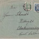 Litauen - 30+5 C. Schützenkreuz Brief Stoniškiai - Oberthiemendorf (Lauban) 1929