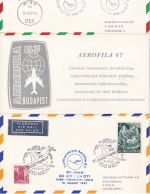 Ungarn/Österreich - Lufthansa/Malev Relaiskarte Budapest/Wien/Köln 1967