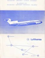 Ungarn/Österreich - Lufthansa/Malev Relaiskarte Budapest/Wien/Köln 1967