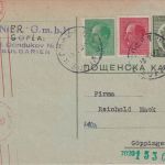 Bulgarien - 1 L. Wappen Ganzsachenkarte+Zusatz Sofia - Göppingen 1942 OKW-Zensur