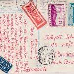 Bulgarien - 10+6 St. Freimarken Luftpost-Eilkarte n. UNGARN Varna Budapest 1967