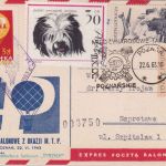 Polen - Ballonpost Syrena Poznan 1963 Luftpost-Expresskarte + Vignette