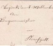 Bayern - 3 Kr. Wappen gez. Brief HKS Miltenberg 2/9 - Kupferzell 1871 n. Inhalt