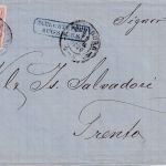 Bayern - 3 Kr. Wappen geschn. Brief OPA-K2 Ausgburg - Trient 1870