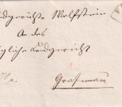 Bayern - Freyung 10/1 grüner HKS Dienstbrief Wolfstein - Grafenau 1848 m. Inhalt