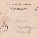 Bayern - 3 Pfg. Wappen Wz. 3 /Drucksachenkarte/Vertreteravis Nürnberg 1885