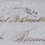 Bayern - 9 Kr. Quadrat grün Brief gMR 211 L2 Hof B.E. 15. OCT n. Bremen (1858)