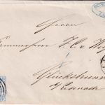Thurn & Taxis - 1 Sgr. blau geschn. Brief Ring 14 Cassel 16/11 (1860)