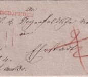 Baden - Neckarbischofsheim 1839 Fahrpostbrief (Nachnahme) n. Ehrstädt