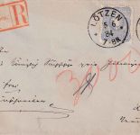 DR - 10 Pfg. Ganzsachenumschlag+Zusatz/Einschreiben Lötzen - Leipzig 1884