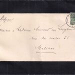 DR - 5 Pfg. K/A Trauerdrucksache n. BELGIEN Aachen - Malines 1894