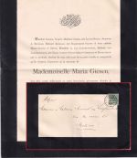 DR - 5 Pfg. K/A Trauerdrucksache n. BELGIEN Aachen - Malines 1894