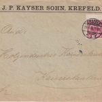 DR - 10 Pfg. K/A (Zwischenstegansatz) Brief Krefeld - Kaiserslautern 1896