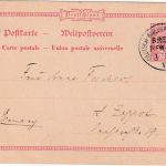 DR - Dt.-Amerik. Seepost Bremen/New York VIII 10 Pfg. K/A Ganzsachenkarte 1894