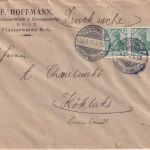 DR - 2x5 Pfg. Germania Drucksache (2. Gew.stufe) n. FINNLAND Fimnsterwalde 1910