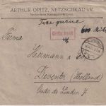 DR-Infla - Netzschkau 2.11.23 Gebühr bezahlt Brief (81-100g) n. HOLLAND