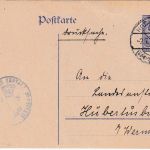 DR-Infla - 20 Pfg. Dienstganzsache Drucksachenkarte Hohnstein 2.7.20