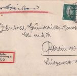 DR - 30+8 Pfg. Ebert Ortseinschreibebrief Berlin-Charlottenburg 8 2.2.33