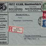 DR - 20 Pfg. Stephan u.a. Ortseinschreibebrief Berlin-Lichtenberg 24.12.25