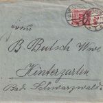 DR - 10 Pfg. Korbdeckel Oberrand/Platte Brief Mannheim - Hinterzarten 1924