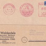 BRD - Schauenstein 1950 10 Pfg. AFS Waldenfels Zwirnerei Karte n. Merlesreuth