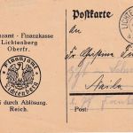 DR - Lichtenberg 11. APR 27 Frei d. Ablösung/Karte n Naila Weiterleitungsvermerk