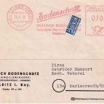 BRD - Selbitz 1954 10 Pfg. AFS Bodenschatz Zwirnerei Karte n. Marlesreuth