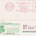 BRD - Selbitz 1958 10 Pfg. AFS Baer KG Bauwaren Kohlen Karte n. Marlesreuth