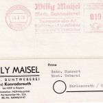 BRD - Konradsreuth ü. Hof 1959 10 Pfg AFS Maisel Buntweberei Karte n Marlesreuth